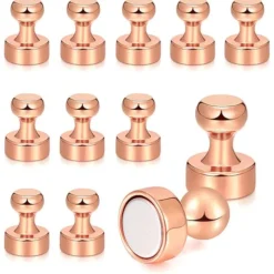 Tradera Kartnålsmagnet [Rund] - Koppar - Kylskåpsmagnet - Neodym - 4 st^ Vitvaror