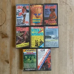 Tradera Kassettband, Lektyr, FIB Aktuellt, Esso, Shell, 8 st, 70-tal och senare^ Kassettband