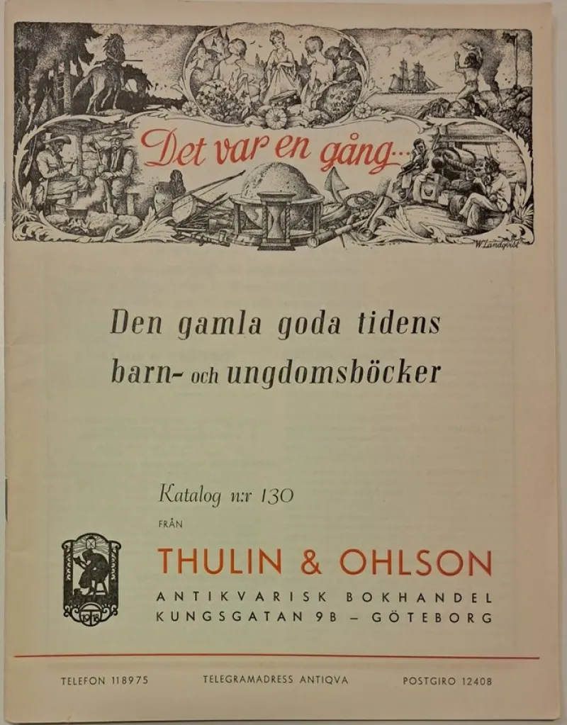Tradera Priskuranter & Kataloger<Katalog från Thulin & Ohlson, Antikvarisk Bokhandel. Barn-och ungdomsböcker 1940