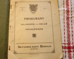 Tradera KATALOG HERALD . PRISKURANT TILLBEHÖR O DELAR TILL VELOCIPEDER. 1916.^ Övrigt Fordonsrelaterat