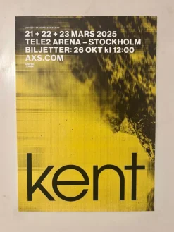 Tradera KENT - 2025 Stockholm konsertaffisch, poster^ Musikposters