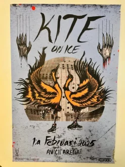 Tradera KITE / On Ice / konsertaffisch -poster 2025 - Stockholm^ Musikposters