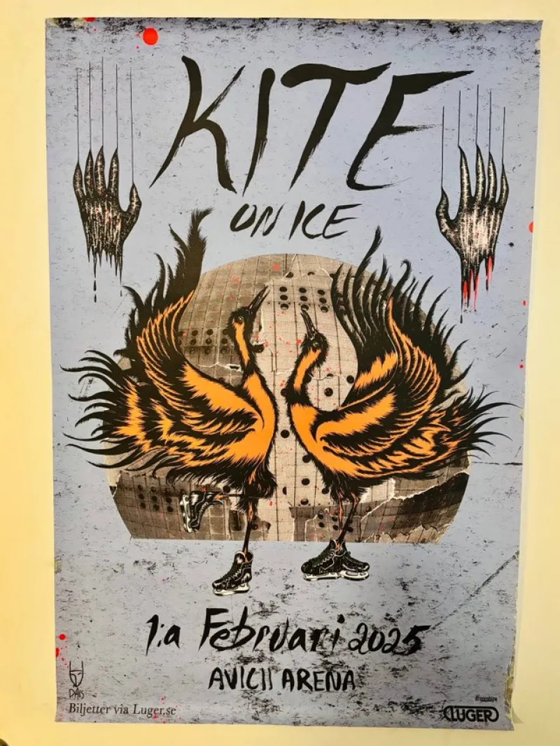 Tradera KITE / On Ice / konsertaffisch -poster 2025 - Stockholm^ Musikposters