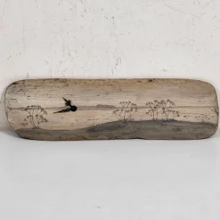 Tradera Klocka i trä - Träklocka - Väggklocka - Elaine Lindqvist, Indal^ Klockor Till Hemmet