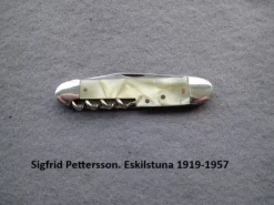 Tradera Knivar & Svärd<Kniv, fickkniv, Eskilstuna. Sigfrid Pettersson. 1919-1957
