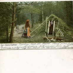 Tradera Svenska Landskap<Koja i skogen(Småland), beg 1903