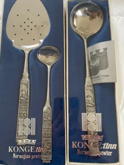 Tradera KONGSBERG-TINN fiskserveringsset och potatissked^ Övrigt Hem & Hushåll