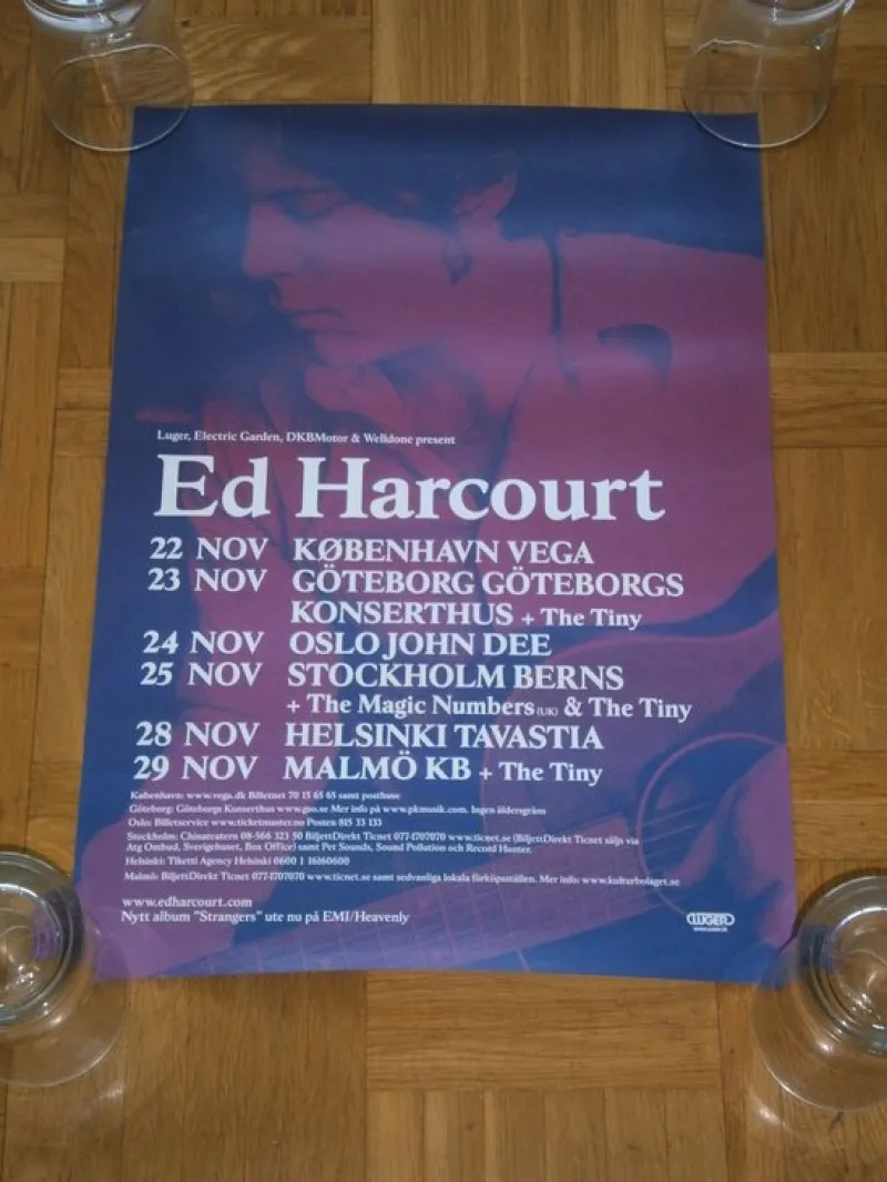 Tradera KONSERTAFFISCH - ED HARCOURT, 22-29 NOVEMBER - Fint Skick!^ Musikposters