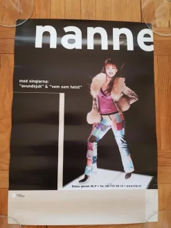 Tradera KONSERTAFFISCH - NANNE, Ospecifierat datum - Fint Skick!^ Musikposters