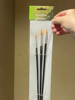 Tradera Konstnärs-pensel-set med 3 olika, rund, Syntetiska, Stl Pensel 4, 6,10 från Arti^ Konstnärstillbehör
