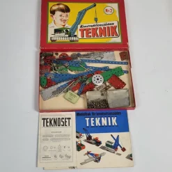 Tradera Övriga Samlarleksaker<Konstruktionslådan Teknik - Teknoset - Byggdelar i metall - Nylunds lito