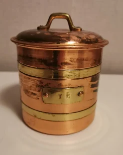 Tradera Kopparburk med lock> Kopparföremål