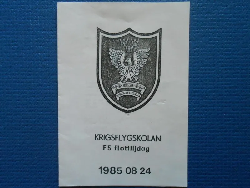 Tradera Krigsflygsskolan F5 Flottiljdag 1985^ Flyg