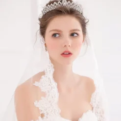Tradera Kristall bröllop hår krona tiara> Bröllopsaccessoarer