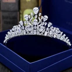 Tradera Kristall bröllop hår krona tiara handgjort> Bröllopsaccessoarer