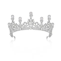 Tradera kristall bröllop hår krona tiara> Bröllopsaccessoarer