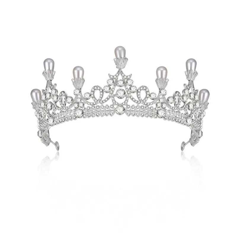 Tradera kristall bröllop hår krona tiara> Bröllopsaccessoarer