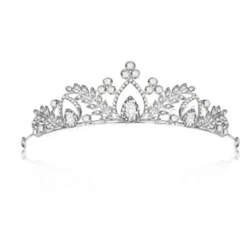 Tradera kristall bröllop hår krona tiara> Bröllopsaccessoarer