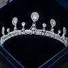 Tradera Kristall CZ bröllop hår krona tiara> Bröllopsaccessoarer