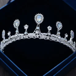 Tradera Kristall CZ bröllop hår krona tiara> Bröllopsaccessoarer