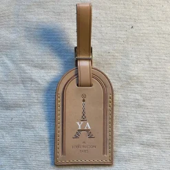 Tradera Äkta Louis Vuitton Bagagetag i vachetta läder.> Övriga Accessoarer