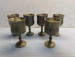 Tradera KTS Koppar Tennsmide Y9 Parti om 6 Snapsbägare> Tenn & Mässing