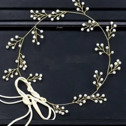 Tradera Kvinnor hårband bröllop diadem pärla> Bröllopsaccessoarer