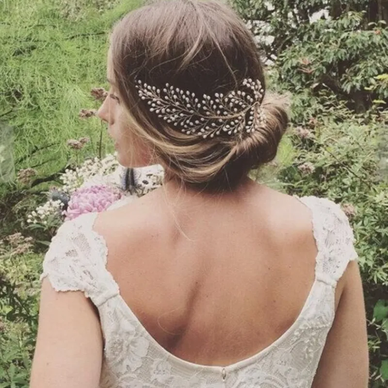 Tradera Kvinnor hårband bröllop diadem pärla> Bröllopsaccessoarer