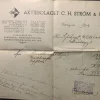 Tradera Kvitto från Aktiebolaget C. H. Ström & Co i Göteborg från 1938^ Fraktsedlar & Fakturor