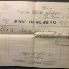 Tradera Kvitto från Eric Dahlberg elektrisk radio i Kalmar 1938^ Fraktsedlar & Fakturor