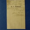 Tradera Fraktsedlar & Fakturor<Kvitto N J Anderson Kristianstad 1910