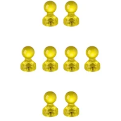 Tradera Kylskåpsmagnet - Kartnålsmagnet - Akryl - 8st - Gul^ Vitvaror