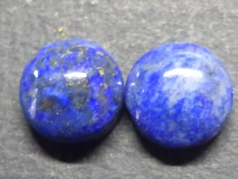 Tradera Ädelstenar<Lapis Lazuli par Cabochon slipad ädelsten sten gemstone healing gem naturligt