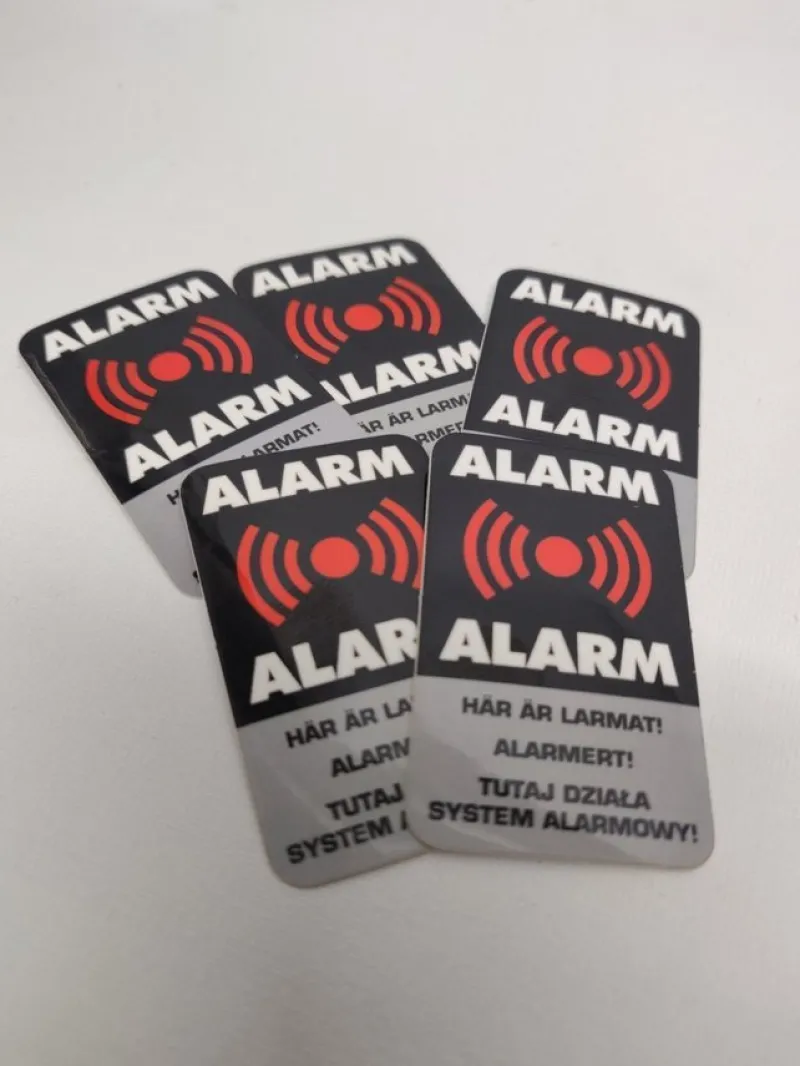 Tradera Larmdekaler 5 st. Larmdekal som informerar om larm / inbrottslarm / alarm^ Husbilar & Husvagnar