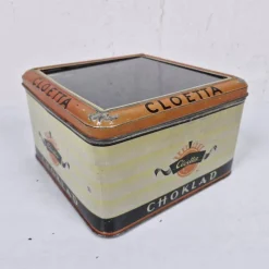 Tradera Plåtemballage<Låda i plåt & glas - CLOETTA CHOKLAD - Plåtlåda