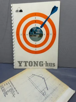 Tradera Äldre broschyr om Ytong-hus, ritningar, beskrivningar, foto 1963> Byggmaterial