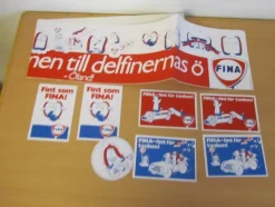 Tradera Klistermärken & Stickers<Äldre Klistermärken FINA Fint för tanken