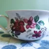 Tradera Äldre vit kruka med blommigt motiv Portmeirion Pottery> Bruks- & Prydnadsföremål
