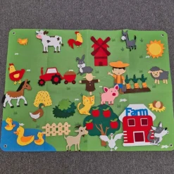 Tradera Lektavla med Kardborre Bilder Tavla Bondgård> Babyleksaker