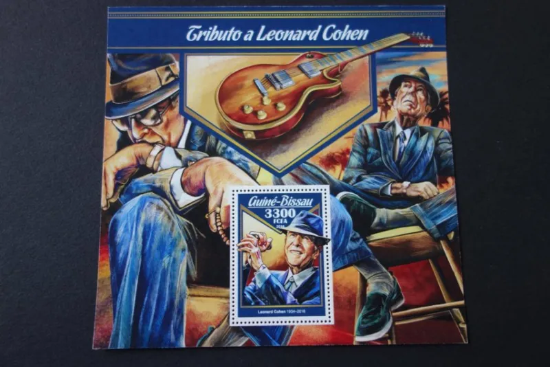 Tradera LEONARD COHEN, Postfriskt frimärksblock^ Övriga Världen