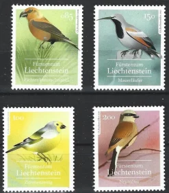 Tradera Liechtenstein 2021 Fåglar 4v^ Europa