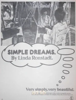 Tradera LINDA RONSTADT - SIMPLE DREAMS, STOR TIDNINGSANNONS 1977^ Musiktidningar & Litteratur