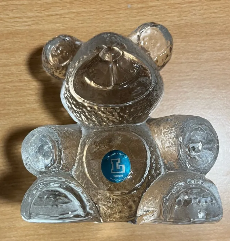 Tradera Lindhammar Handgjord Glasbjörn> Glas