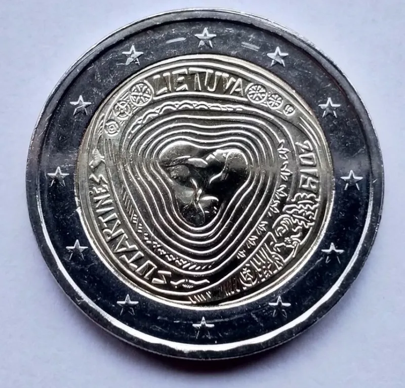 Tradera Litauen 2 euro 2019 Sutartines^ Euromynt & Sedlar