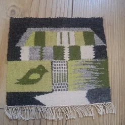 Tradera Liten bonad väv textil med fransar> Textilier