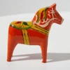 Tradera Liten Dalahäst Rödorange 5cm^ Dalahästar