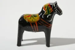 Tradera Liten Dalahäst Svart 3,8cm^ Dalahästar