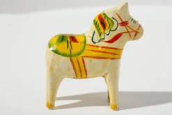 Tradera Liten Dalahäst Vit 4,7cm^ Dalahästar