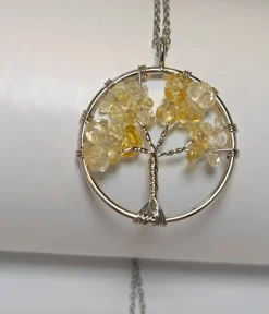 Tradera Livets träd med Citrin och bergskristaller^ New Age