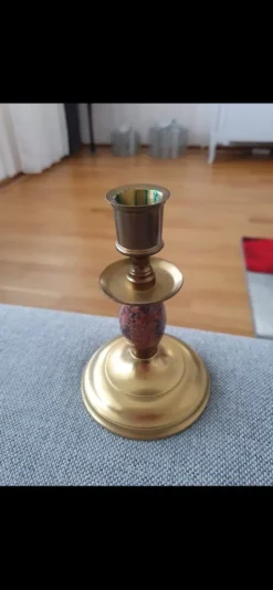 Tradera Ljusstake i mässing och marmor - Skultuna Y10> Tenn & Mässing